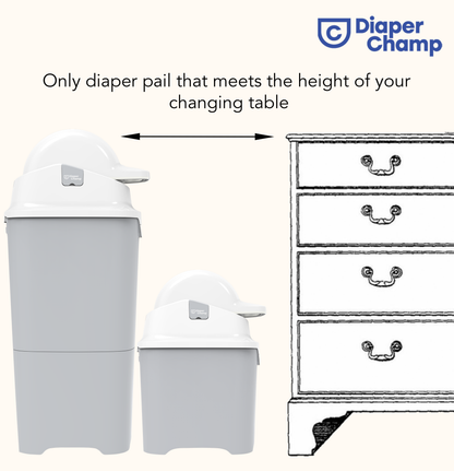 DiaperChamp ONE Maxi - Argent - Lot de 2