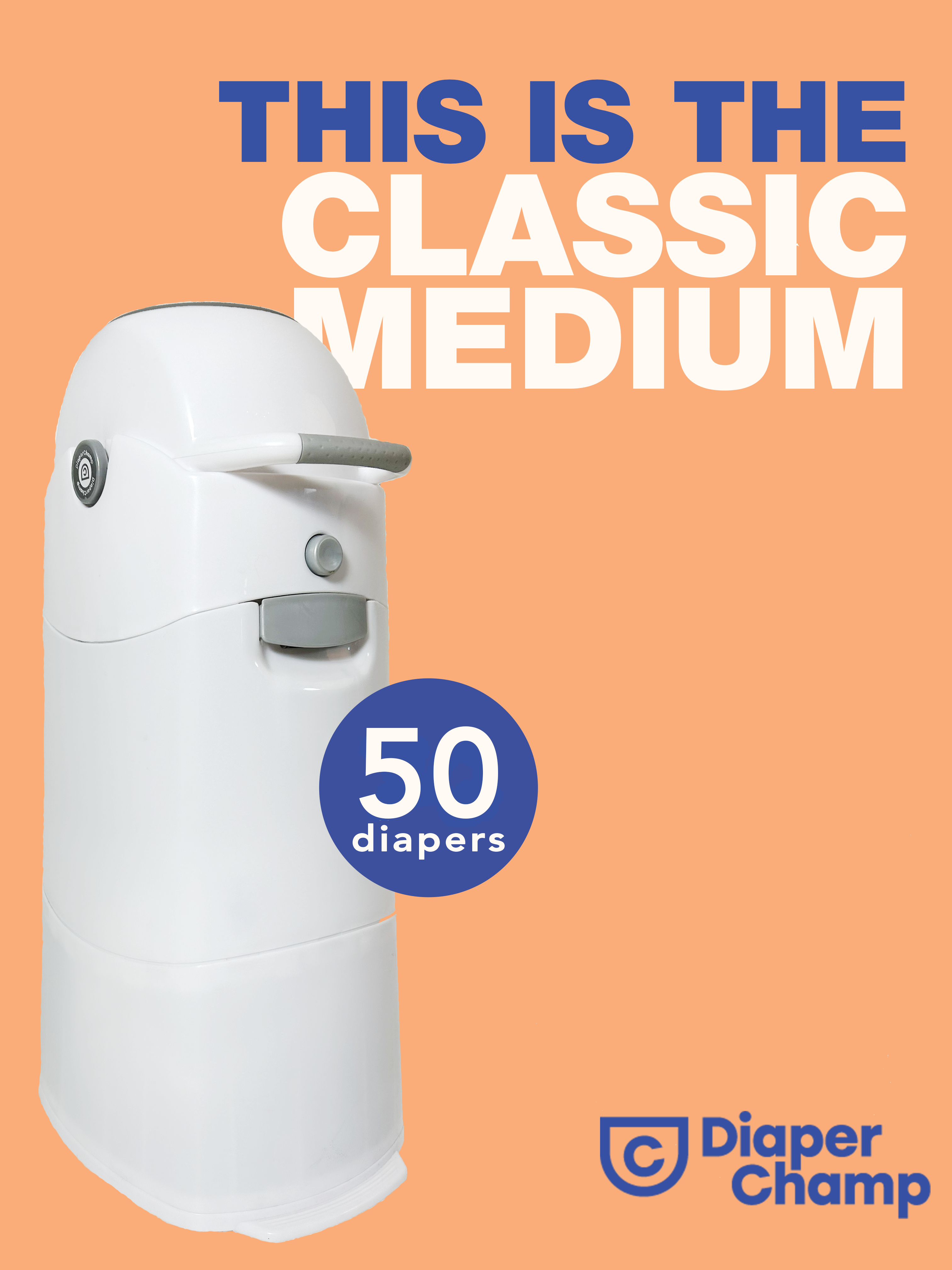 DiaperChamp Classic - Moyen - Lot de 2