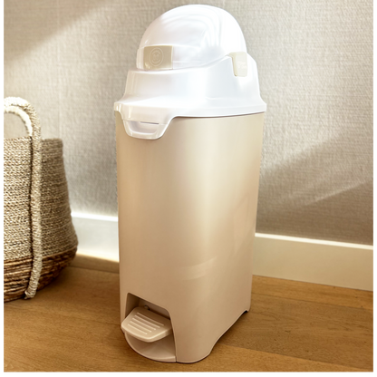 DiaperChamp ONE Mains libres Medium - Sable argile (10 SACS ÉCO inclus gratuitement)