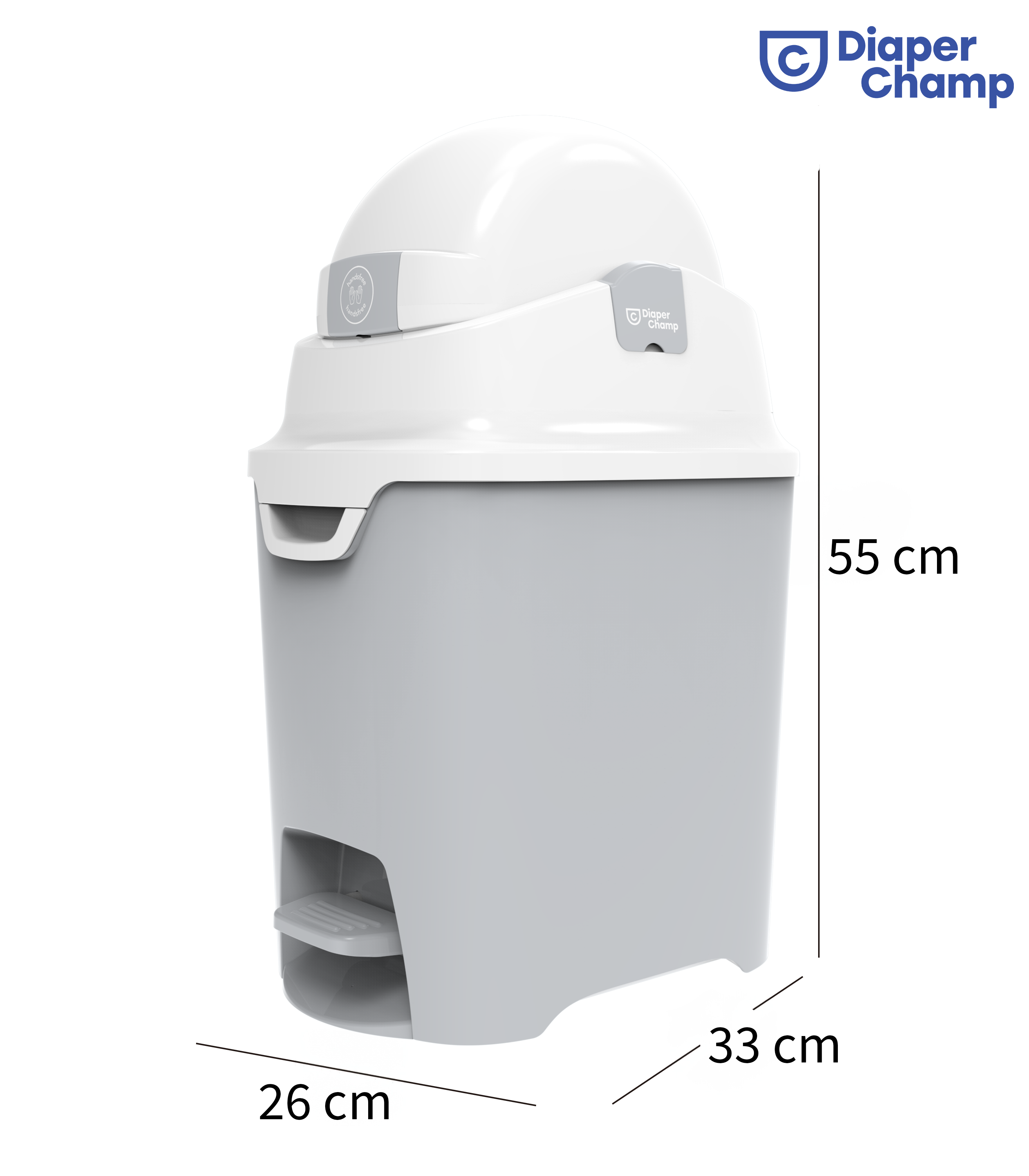 DiaperChamp ONE Mains libres Standard - Argent