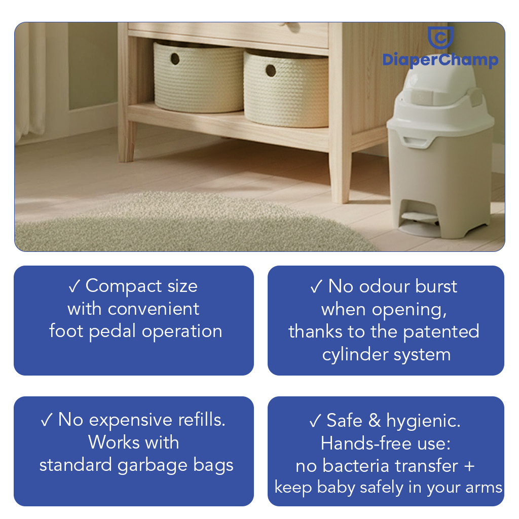 DiaperChamp ONE Handsfree Standard (Mains libres) - Sable argileux