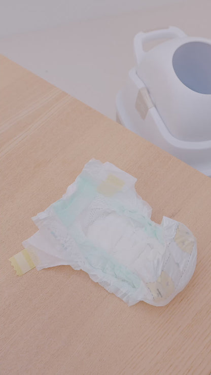 DiaperChamp ONE Handsfree Medium (Mains libres) - Argent (10 SACS ÉCOLOGIQUES inclus gratuitement)
