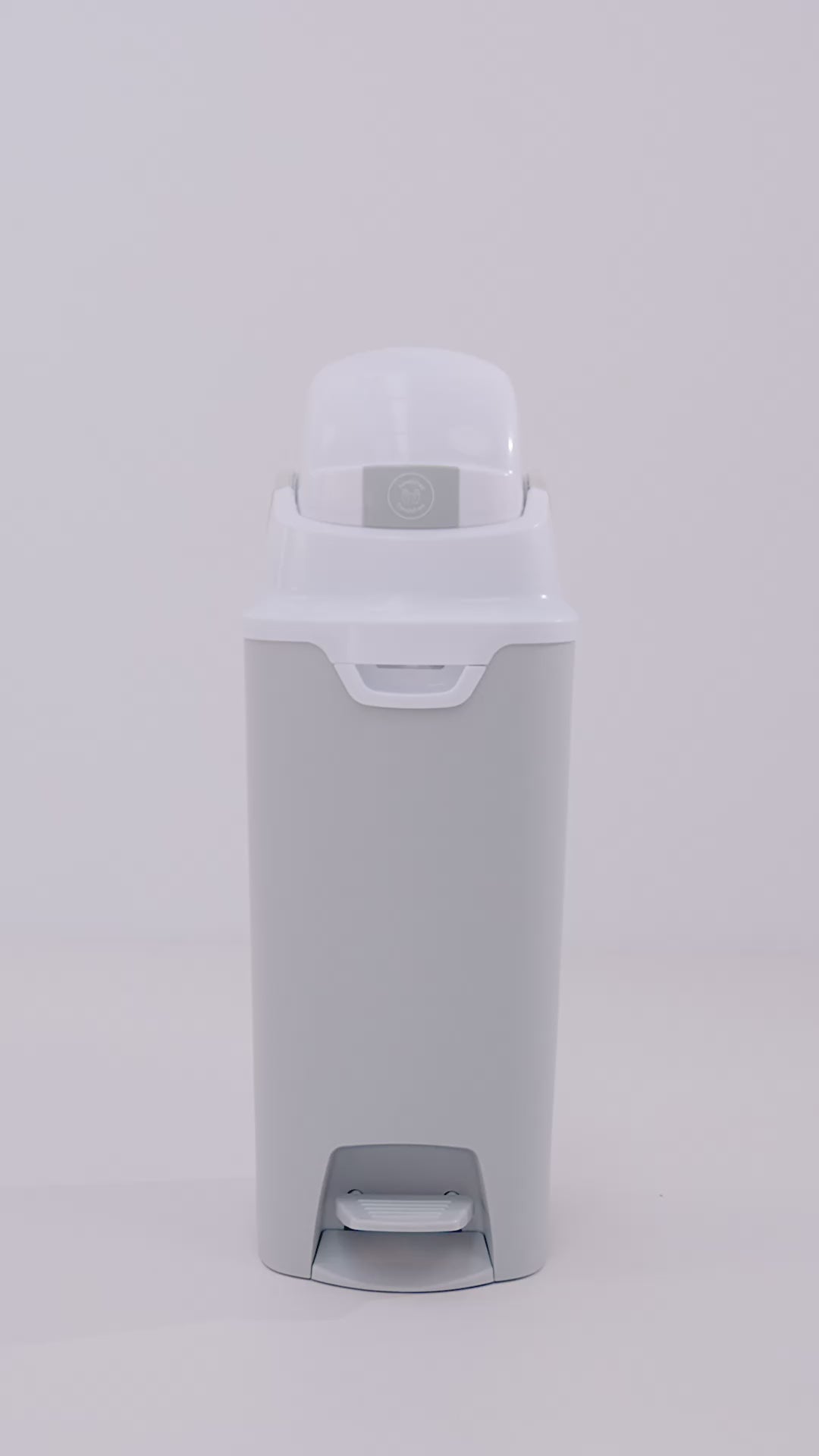DiaperChamp ONE Handsfree Medium (Mains libres) - Argent (10 SACS ÉCOLOGIQUES inclus gratuitement)