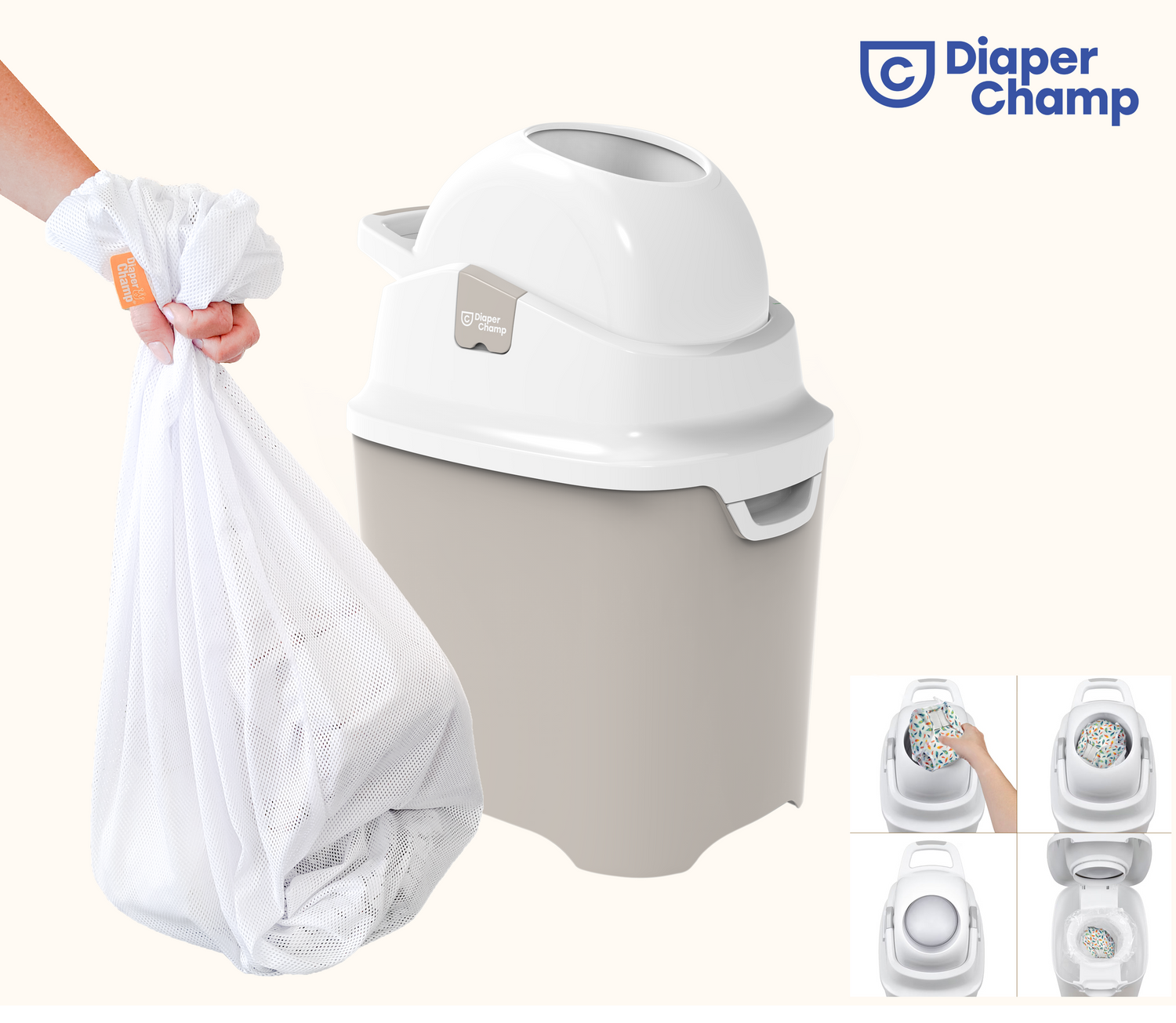 Ensemble de sacs à linge DiaperChamp ONE (2 sacs) - 70 cm