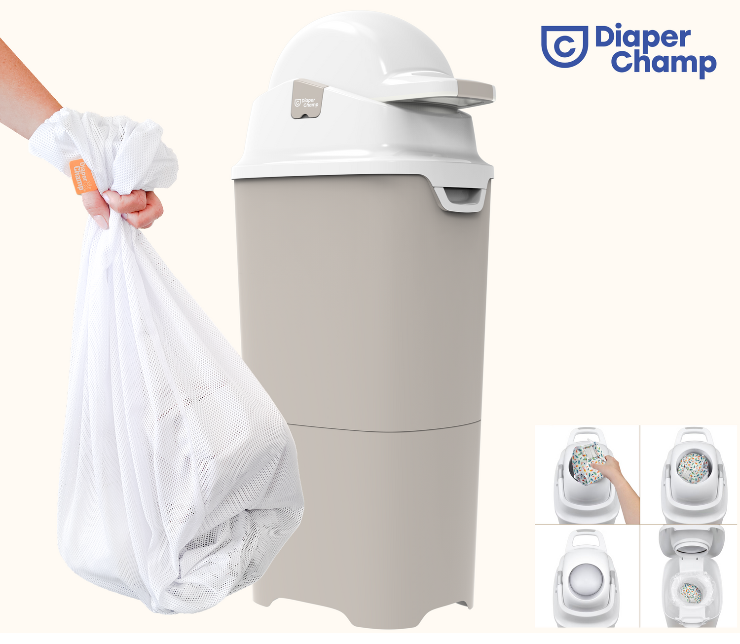 Ensemble de sacs à linge DiaperChamp ONE (2 sacs) - 70 cm