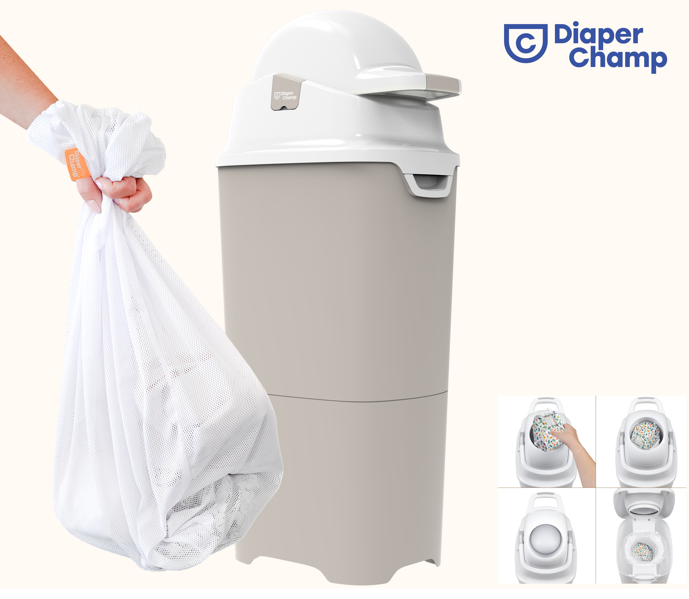 Ensemble de sacs à linge DiaperChamp ONE (2 sacs) - 70 cm